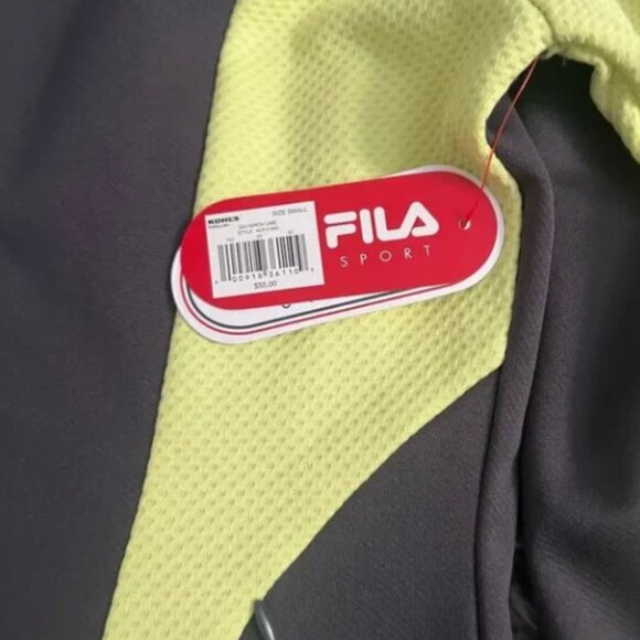 Fila black and yellow sport jacket size small - Picture 2 of 5
